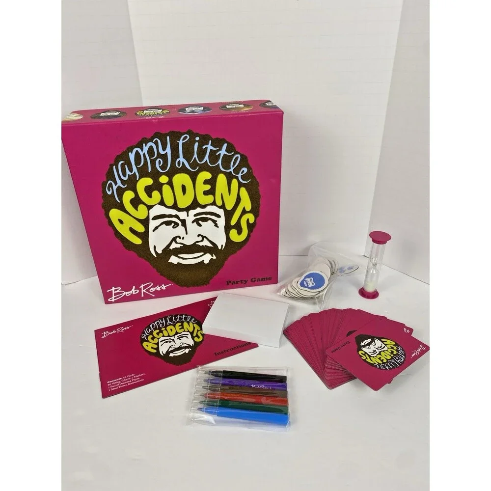 Bob Ross HAPPY LITTLE ACCIDENTS Drawing Party Game Ages 10+ BRAND NEW (2018)